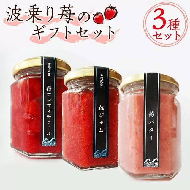 【農福連携】宮崎県産 波乗り苺のギフトセット 3種_M255-001