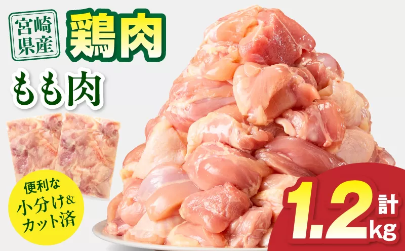 宮崎県産 鶏もも肉 計1.2kg(300g×4パック)_M179-032-01