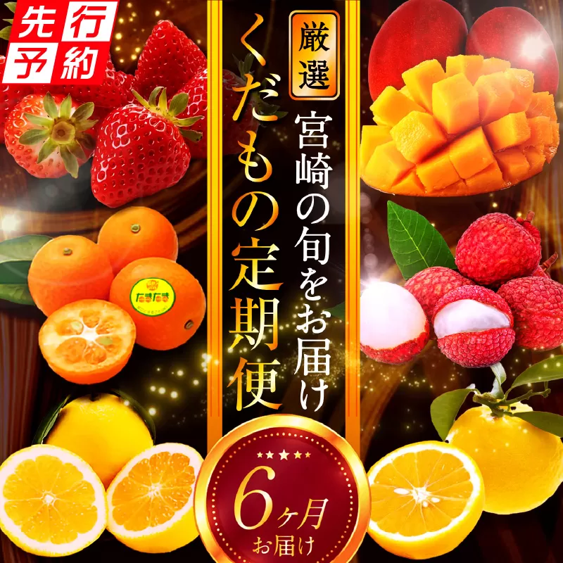 《2025年発送先行予約》【期間・数量限定】青果店厳選！「6ヶ月お届け！くだもの定期便Vol.2」_M153-T026