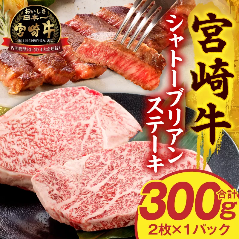 宮崎牛シャトーブリアンステーキ2枚 合計300g_M389-005