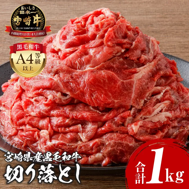 宮崎牛 切り落とし 1kg_M243-018