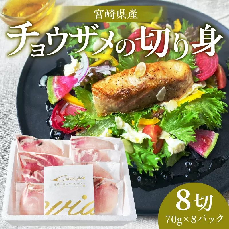 宮崎県産チョウザメの切り身70g×8パックセット_M133-003
