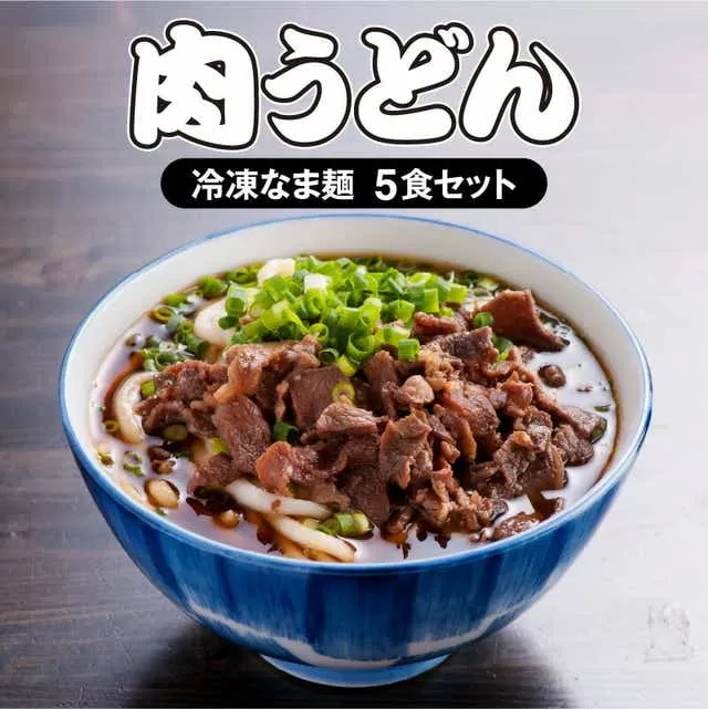 ＜大盛うどん＞肉うどん 冷凍なま麺 5食セット_M253-002