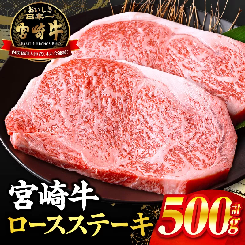 【数量限定】畜産農家応援！宮崎牛ロースステーキ250g×2_M132-014-PU3