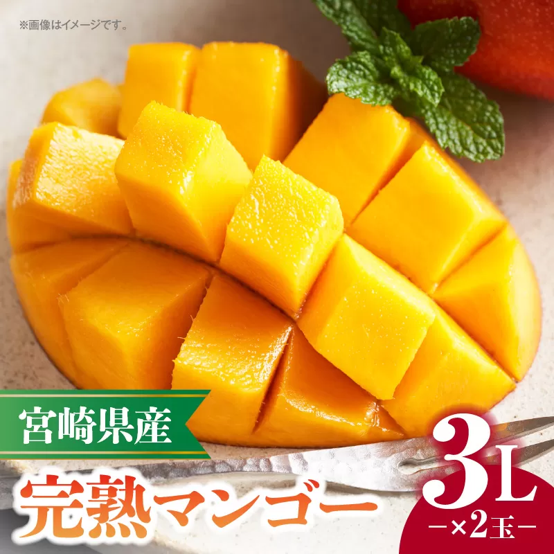 《2026年発送先行予約》【数量・期間限定】宮崎県産完熟マンゴー 3L×2玉_M320-006