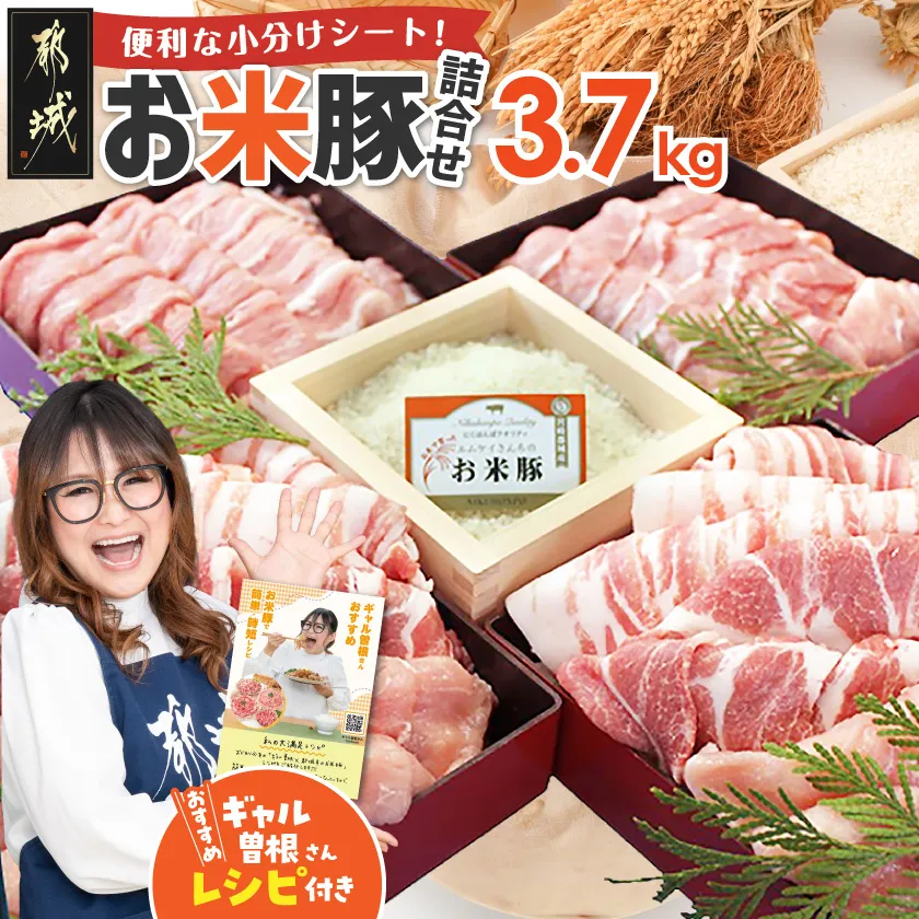 お米豚3.7kgセット_23-3101