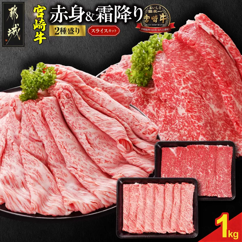 宮崎牛スライス2種セット500g×2パック_19-N2-001-1000