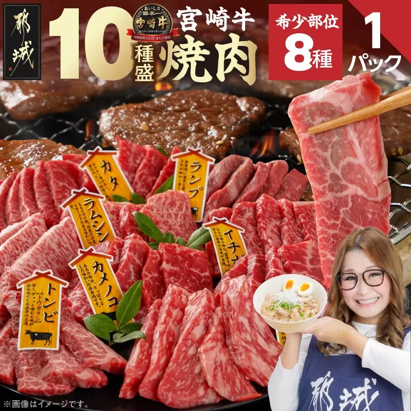 宮崎牛食べ比べ10種盛り焼肉セット_17-3102