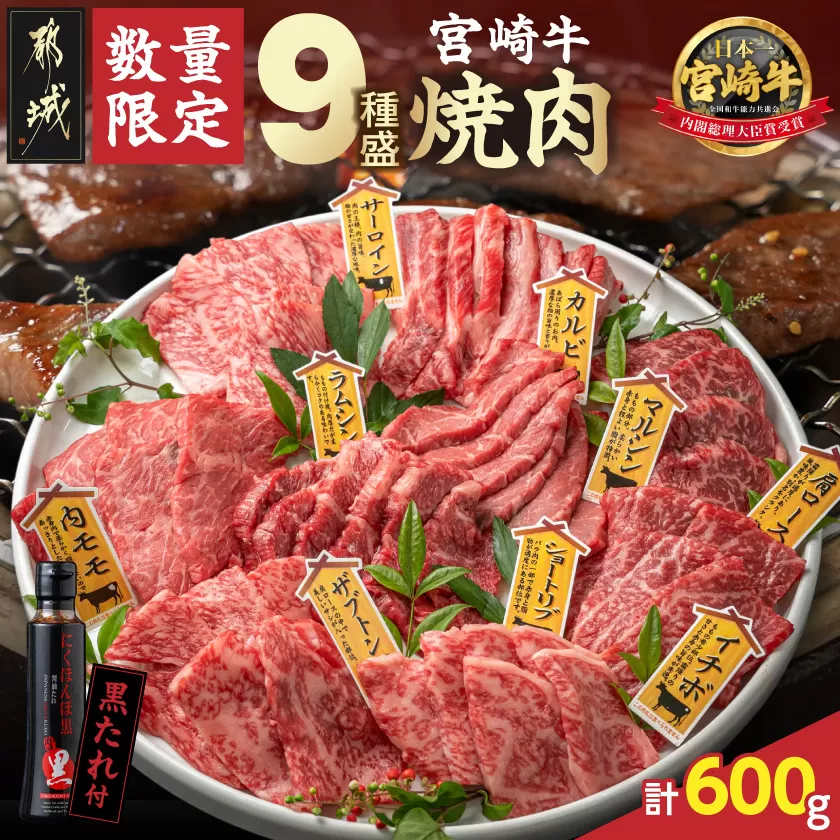 【数量限定】宮崎牛9種盛り焼肉セット_22-31-006-600g