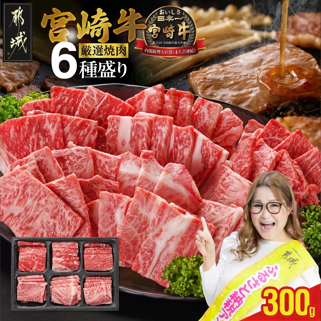 宮崎牛6種盛り焼肉食べ比べ300g_16-N204