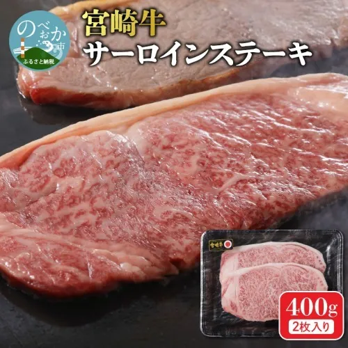 宮崎牛 サーロインステーキ400g N0140-YA963