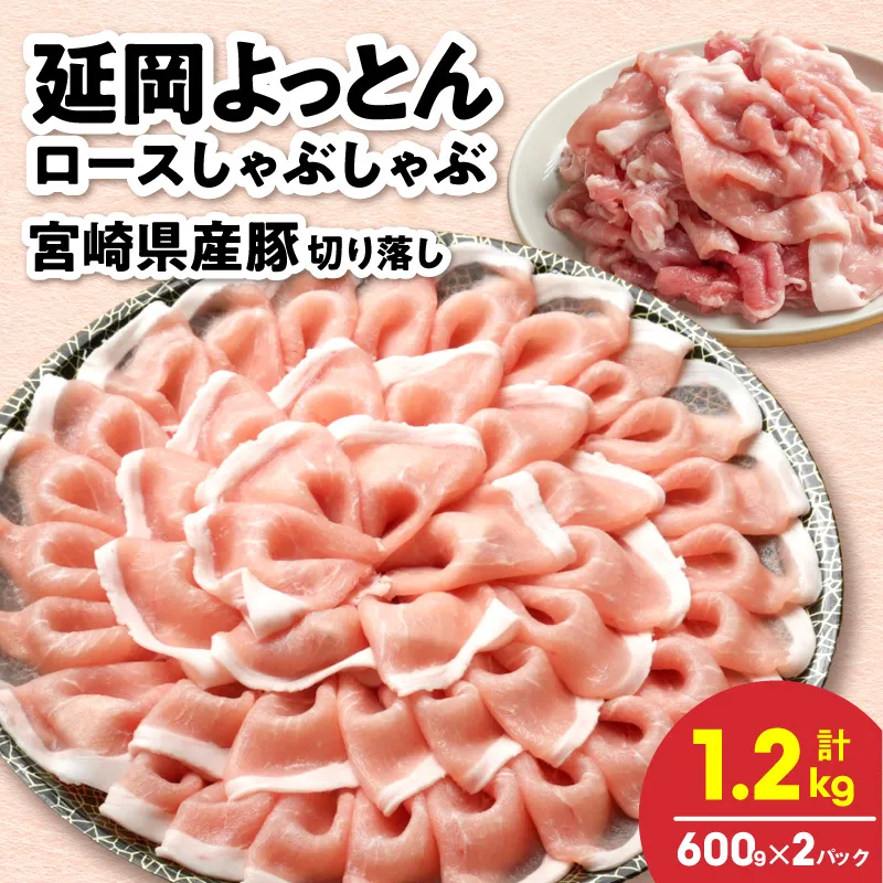 延岡よっとん＆宮崎県産豚 皿盛り2皿セット 各600g×1 N0220-YA5536