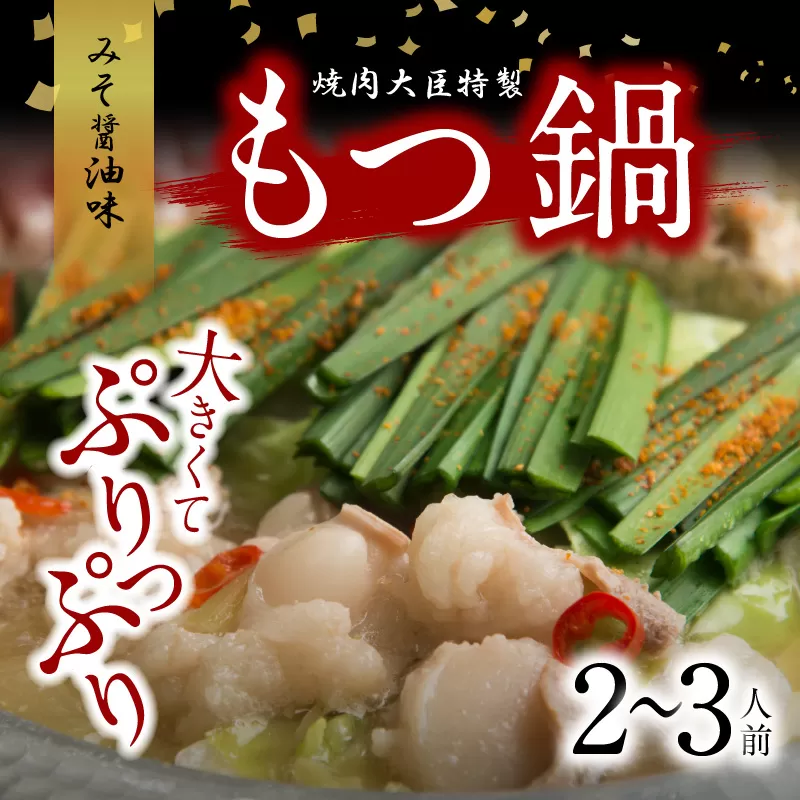 焼肉大臣特製もつ鍋(2〜3人前) N066-YZA573