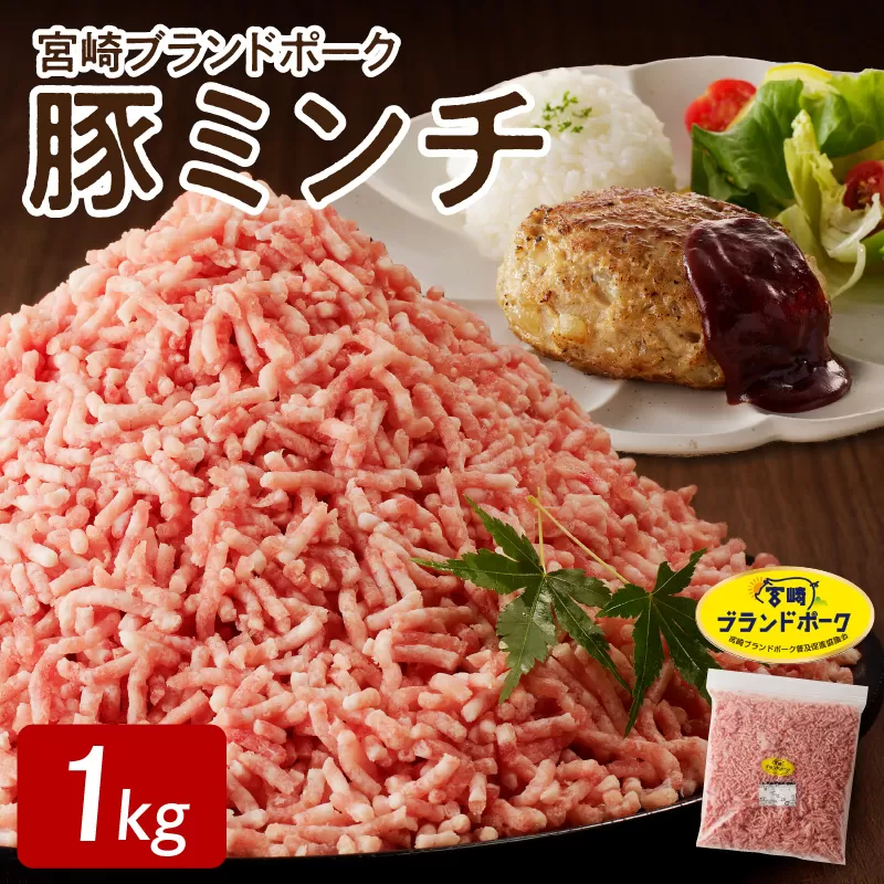 【宮崎ブランドポーク】豚ミンチ1kg N061-YA0452