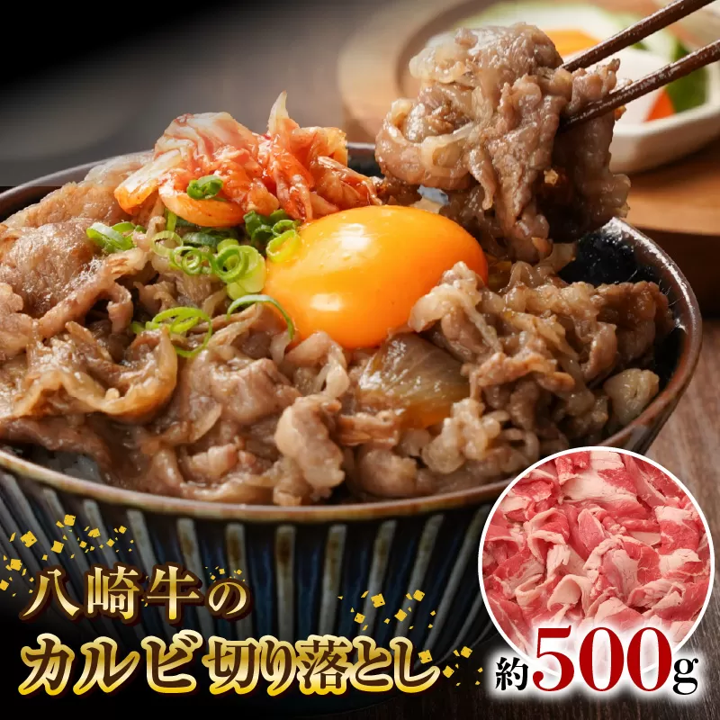八崎牛のカルビ切り落とし 500g N0105-YA0490