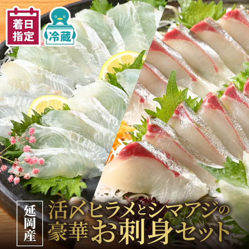 【冷蔵】延岡産活〆ヒラメとシマアジの豪華お刺身セット N019-YZC623