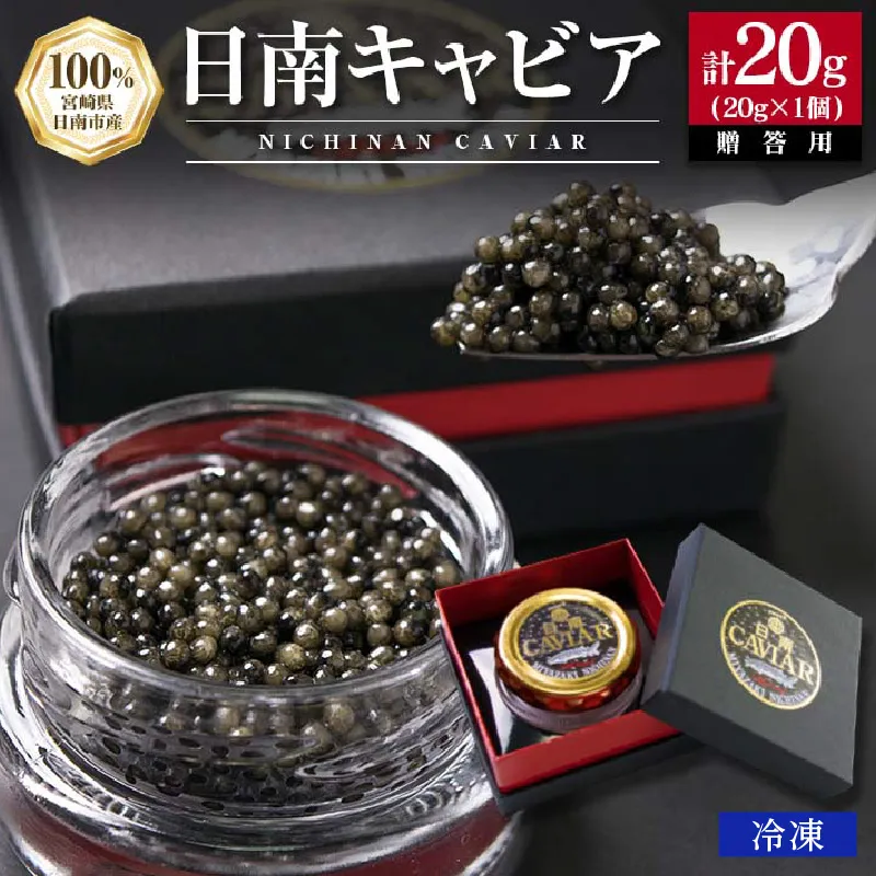 日南CAVIAR キャビア 計20g 魚卵 黒いダイヤ チョウザメ 魚介 魚貝 日南市産 国産 食品 上質 希少 三大珍味 水産物 おつまみ ご褒美 記念日 お祝い パーティー 贈り物 ギフト プレゼント お取り寄せ グルメ おすすめ 宮崎県 送料無料_FE22-26