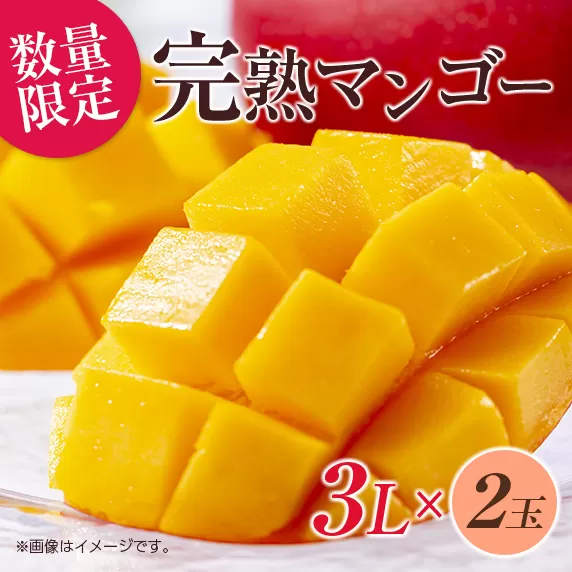 数量限定 完熟マンゴー 3L×2玉 フルーツ 果物 くだもの 国産 期間限定 先行予約 食品 デザート おやつ 人気 おすすめ おすそ分け ご褒美 お祝 お取り寄せ グルメ 産地直送 お土産 ギフト プレゼント 贈り物 贈答品 宮崎県 日南市 送料無料_DD8-23