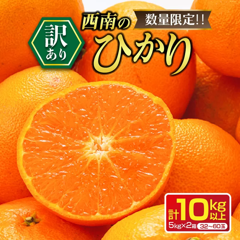 年内お届け 先行予約 訳あり 西南のひかり 計10kg 希少 期間限定 数量限定 みかん オレンジ フルーツ 果物 くだもの 柑橘 国産 食品 デザート おやつ みかんジュース フルーツサンド おすそ分け 家庭用 自宅用 おすすめ 宮崎県 日南市 送料無料_CC53-24