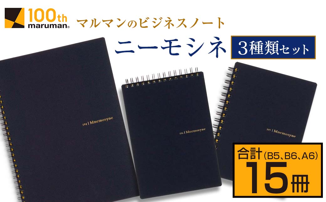マルマン ビジネス ノート ブランド ニーモシネ 3種類 セット B5 B6 A6