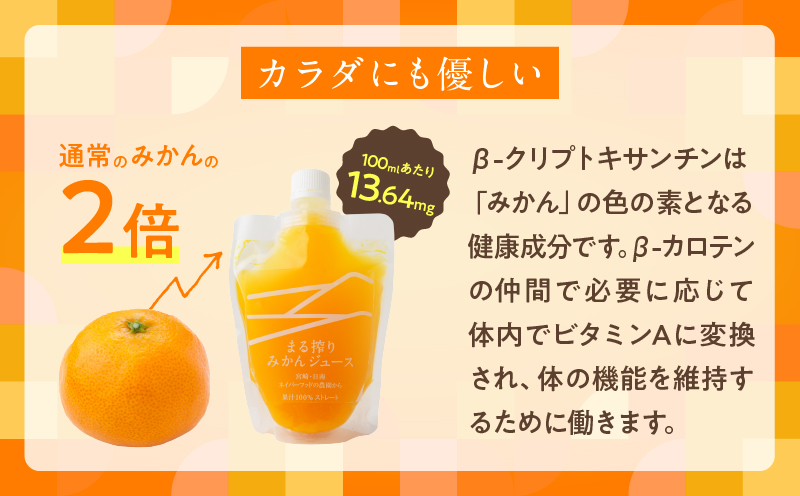 果汁 100％ まる搾り みかん ジュース 220ml×6本 機能性表示食品