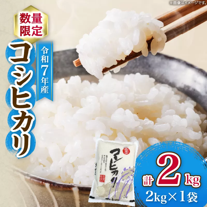 令和7年産 コシヒカリ 計2kg お米 ご飯 ライス 国産 数量限定 人気 食品 精米 白米 こしひかり 有洗米 おにぎり お弁当 炊き込みご飯 雑炊 ギフト プレゼント 贈り物 お取り寄せ 産地直送 宮崎県 日南市 送料無料_A98-25
