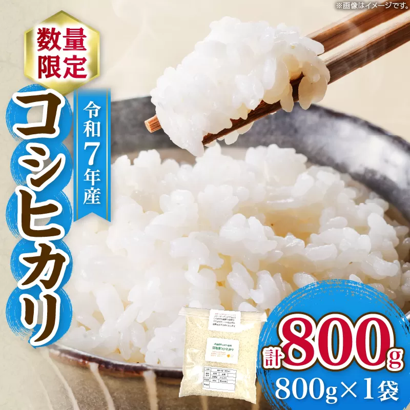 令和7年産 コシヒカリ 計800g お米 ご飯 ライス 国産 数量限定 人気 食品 精米 白米 こしひかり 有洗米 おにぎり お弁当 炊き込みご飯 雑炊 ギフト プレゼント 贈り物 お取り寄せ 産地直送 宮崎県 日南市 送料無料_ZVV2-25