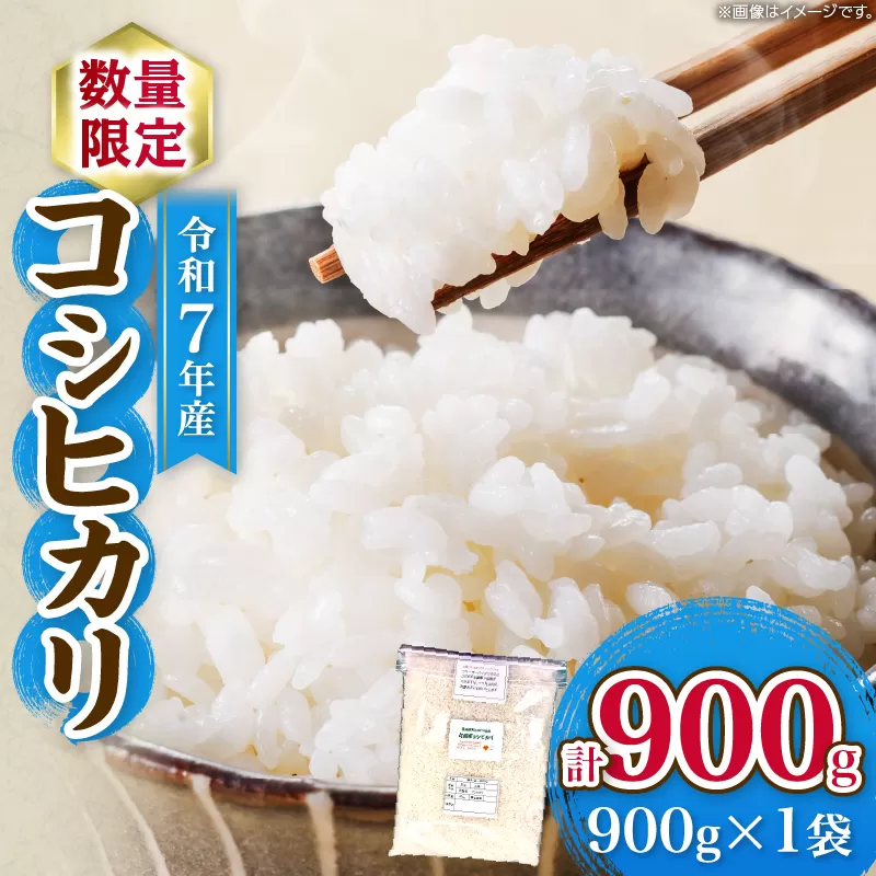 令和7年産 コシヒカリ 計900g お米 ご飯 ライス 国産 数量限定 人気 食品 精米 白米 こしひかり 有洗米 おにぎり お弁当 炊き込みご飯 雑炊 ギフト プレゼント 贈り物 お取り寄せ 産地直送 宮崎県 日南市 送料無料_ZVV3-25