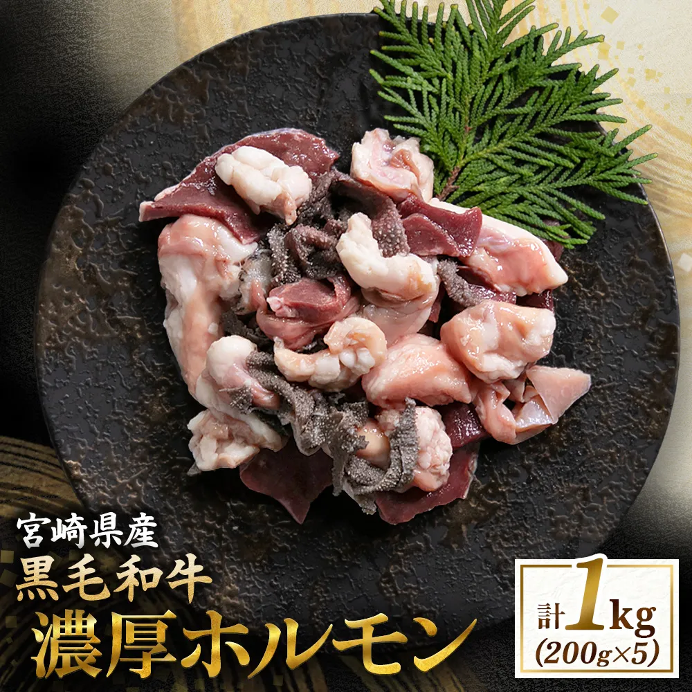 【食べログ百名店】【食べログ百名店】倉薗牧場 国産黒毛和牛ミックスホルモン 200g×5P（牛肉 黒毛和牛 和牛 ホルモン 焼肉 BBQ 人気）