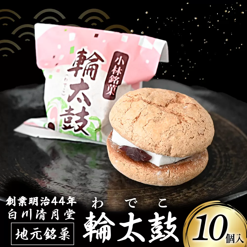 【地元銘菓】輪太鼓(わでこ)10個入(菓子 スイーツ 和菓子 ブッセ 餅 あんこ 銘菓 宮崎県)