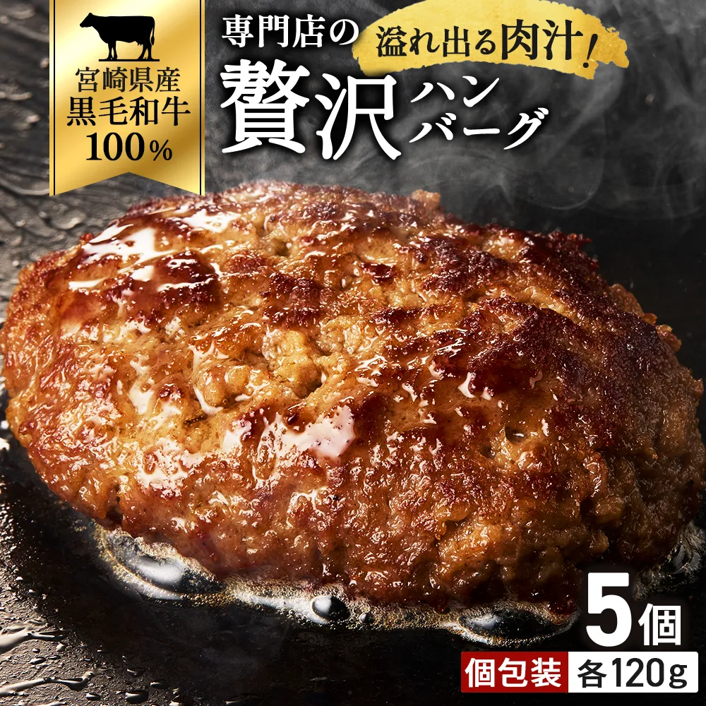 【食べログ百名店】倉薗牧場の国産黒毛和牛100%の贅沢ハンバーグ120g×5個 (牛肉 牛 ハンバーグ ビーフクックくらぞの)