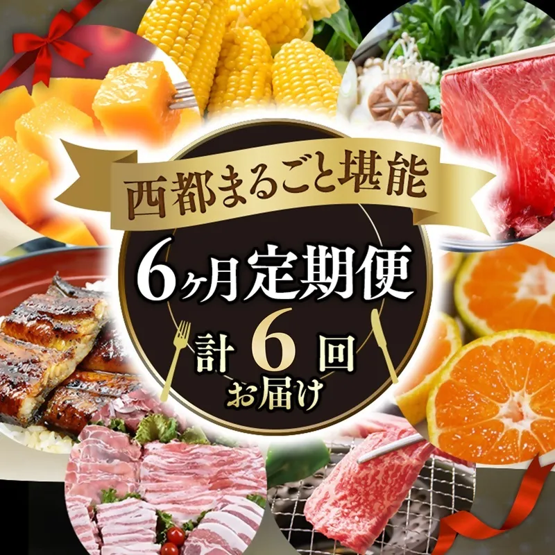 【季節の定期便A】6ヶ月毎月届く 西都まるごと堪能セット6品お届け!【お楽しみコース】宮崎完熟マンゴー 宮崎牛 うなぎ スイートコーン いちご 地鶏 すき焼き<1-1a>