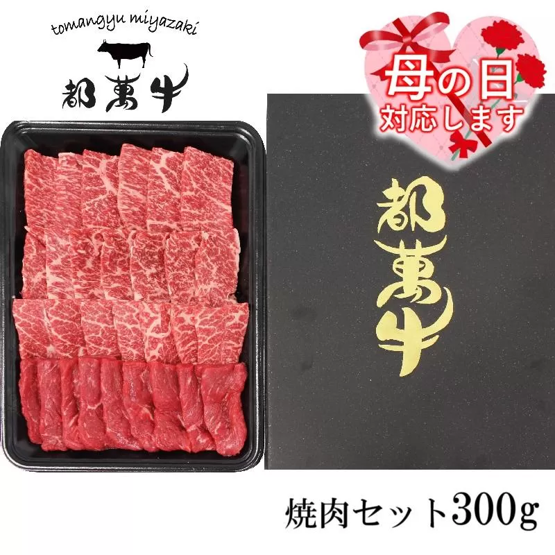 【母の日ギフト】都萬牛 牛肉 黒毛和牛焼肉 300ｇ牛肉 焼肉＜6-4a＞