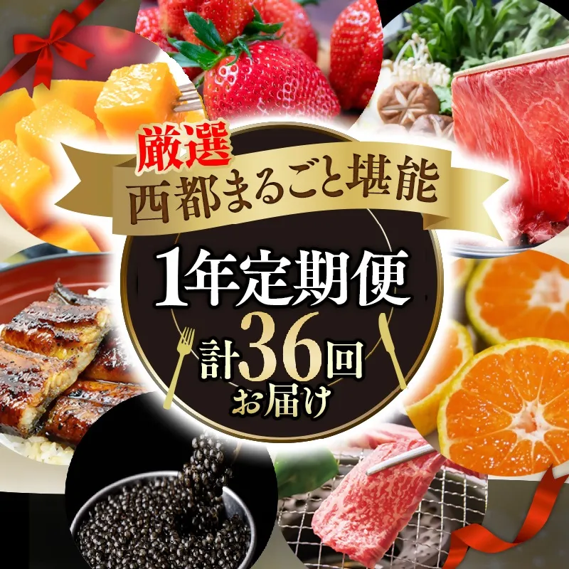 【季節の定期便H】12ヶ月毎月届く 西都まるごと堪能セット 36品お届け!【厳選プレミアムコース】完熟マンゴー 宮崎牛 うなぎ キャビア いちご ぽんかん等<1-8a>