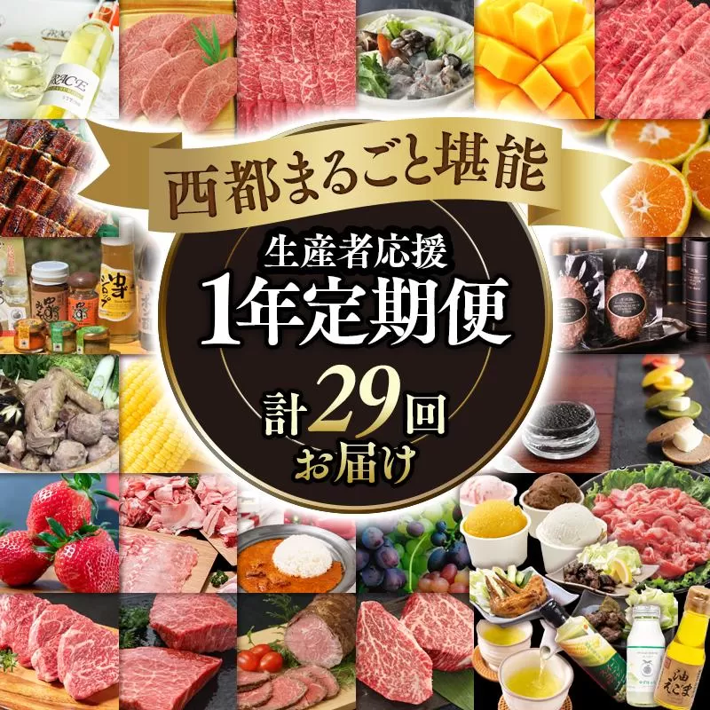 【季節の定期便】12ヶ月毎月届く 西都まるごと堪能セット29品お届け！【ダイヤモンドコース】マンゴー 宮崎牛 うなぎ 牛肉等＜50-4＞12月31日終了