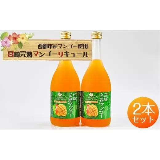西都市産マンゴー使用！宮崎完熟マンゴーリキュール12度　720ml×2本<1.4-21>酒 アルコール お酒 果物 くだもの フルーツ 宮崎県西都市