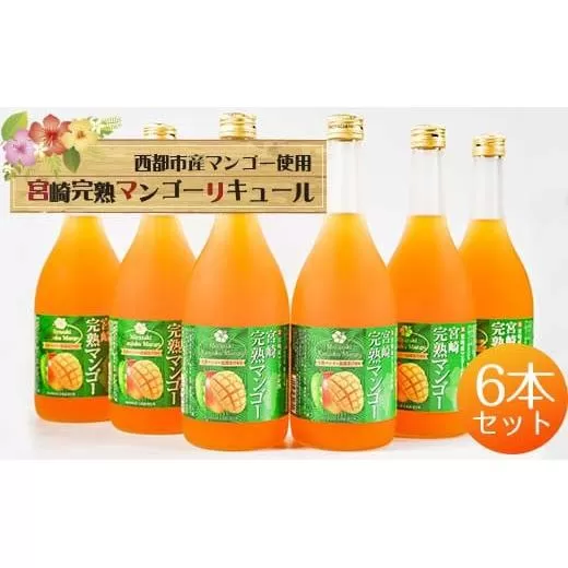 西都市産マンゴー使用！宮崎完熟マンゴーリキュール　12度　720ｍｌ×6本<3.5-16>酒 アルコール 宮崎県 西都市
