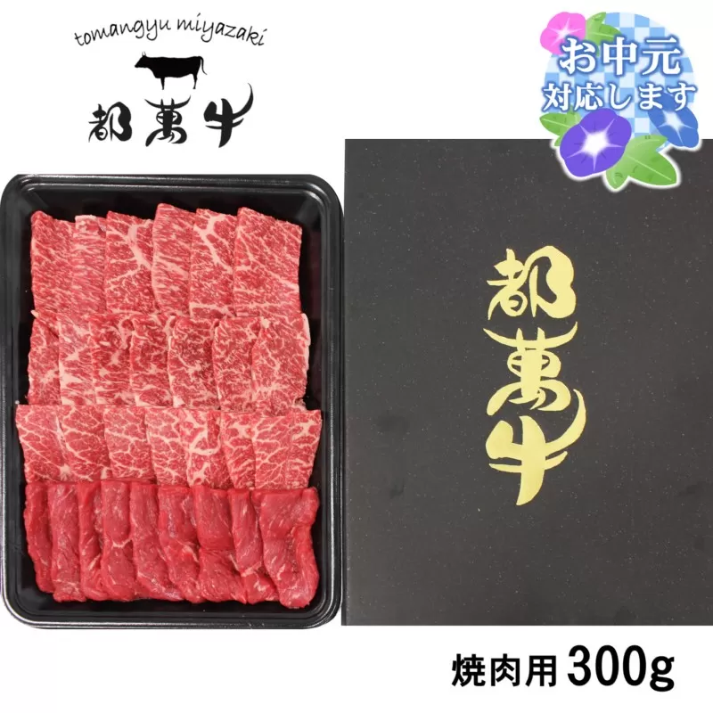 【お中元のし付き】黒毛和牛『都萬牛』 焼肉セット300g<1-35-3> 牛肉 国産 宮崎県 西都市