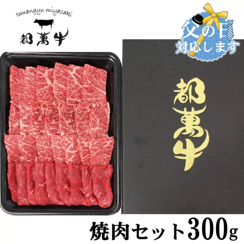 【父の日ギフト】黒毛和牛『都萬牛』 焼肉セット300g<1-35-1>