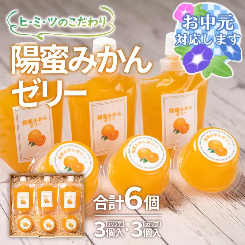 【お中元のし付き】贅沢みかんゼリー詰合わせセット　西都市産「陽蜜みかん」使用＜1.2-5-3＞