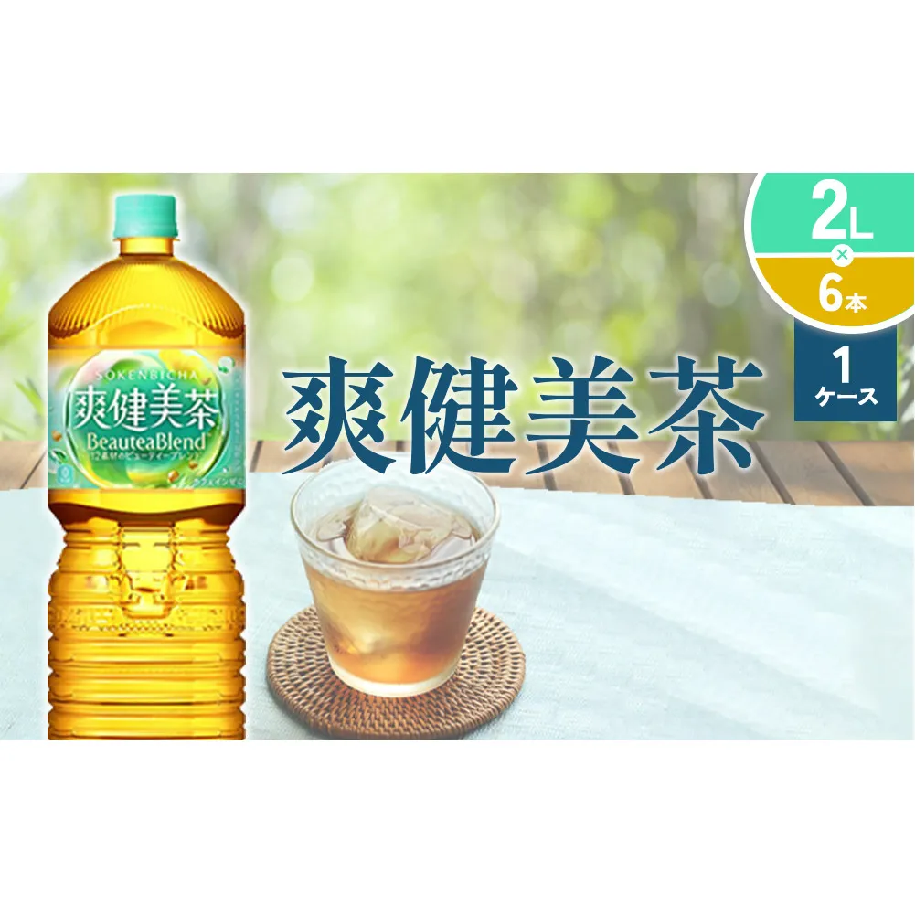爽健美茶 2L PET【コカ・コーラ】ペットボトル 1ケース(6本)  セット お茶 カフェインゼロ ノンカフェイン ハトムギ ブレンド茶 宮崎県 えびの市 送料無料