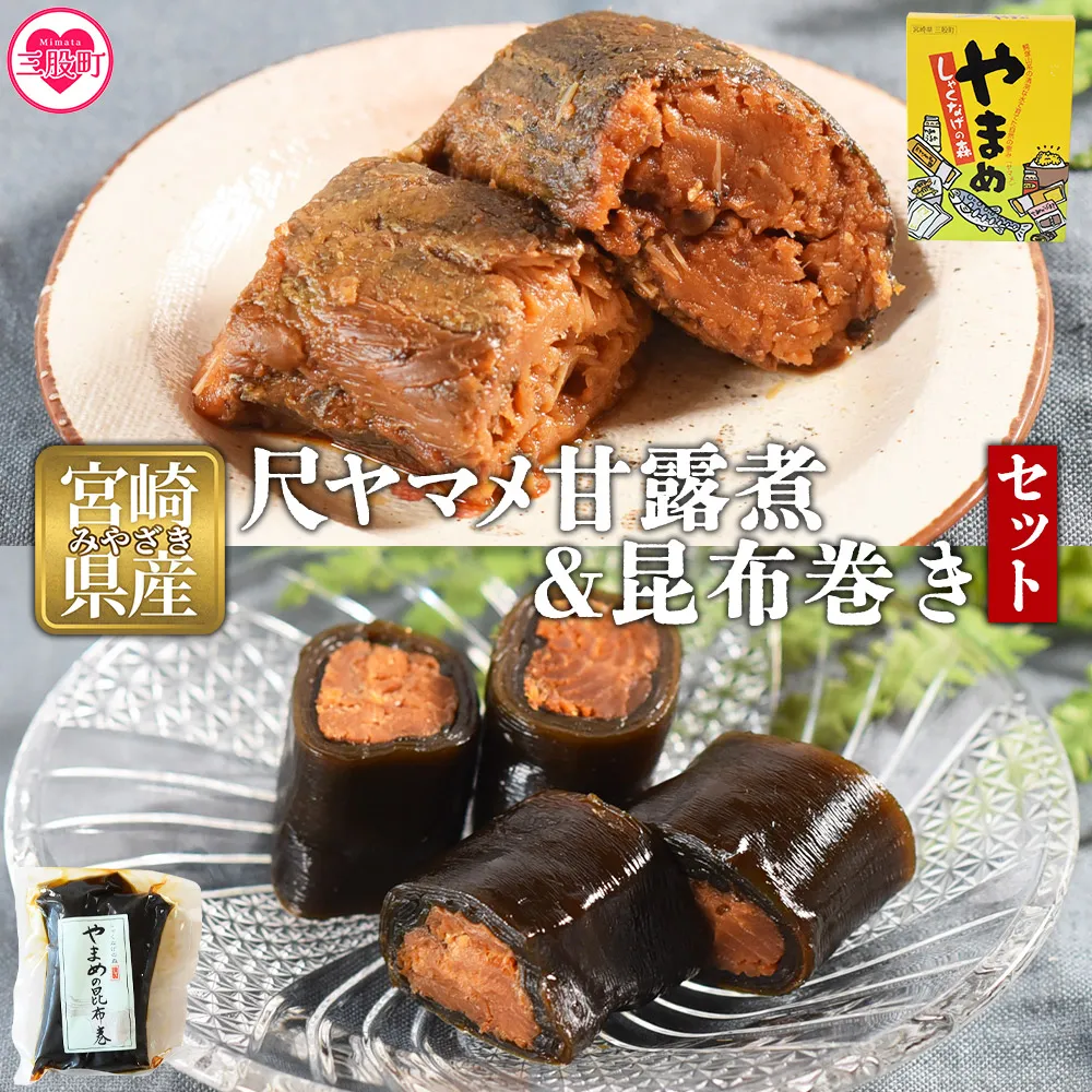 ＜尺ヤマメ甘露煮・昆布巻きセット＞国産 九州産 山女魚 水産物 魚 魚介 養殖魚 誕生日 プレゼント ギフト 贈答品 おせち料理 おかず おつまみ 肴 バーベキュー BBQ【MI768-sk】【有限会社しゃくなげの森】