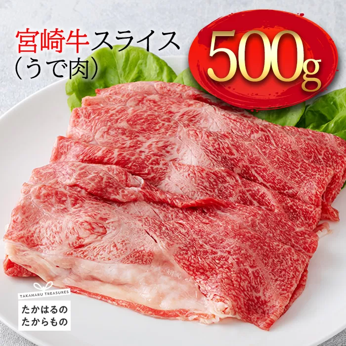 《A5・A4ランク》宮崎牛スライス(うで肉)約500g 内閣総理大臣賞受賞の黒毛和牛 [ブランド牛 牛肉] TF0570-P00012