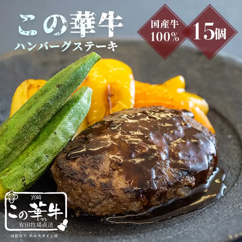 高原有田牧場直送 この華牛 ハンバーグステーキ(1.5kg) [牛肉 国産牛 お肉] TF0459-P00037