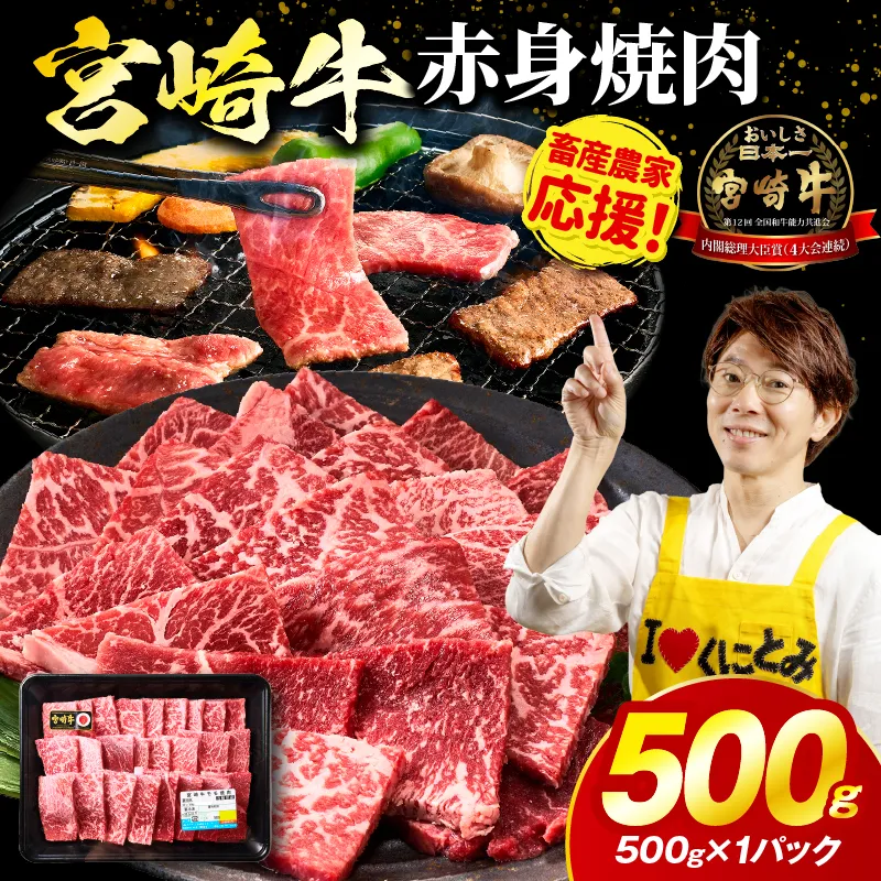 「畜産農家応援」宮崎牛赤身(ウデorモモ) 焼肉 【500g】宮崎牛 牛肉 肉 赤身焼肉 モモ ウデ 焼肉 バーベキュー BBQ 内閣総理大臣賞 国産 プレゼント 贈答 贈り物 ギフト