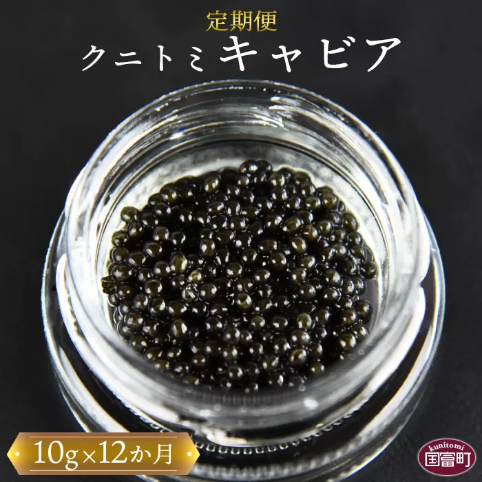＜12か月定期便 クニトミキャビア 10g＞翌月中旬頃に第一回目出荷（※8月は下旬頃）