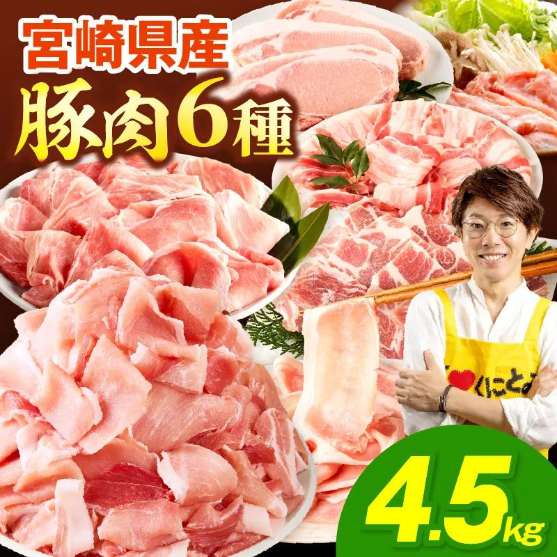 豚肉バラエティー詰合せセット【4.5kg】豚肉 豚肉詰め合わせ セット 小間切れ ウデ モモ スライス ロース バラ 肩ロース とんかつ 冷しゃぶ 豚汁 生姜焼き 国産 プレゼント 贈答 贈り物 ギフト