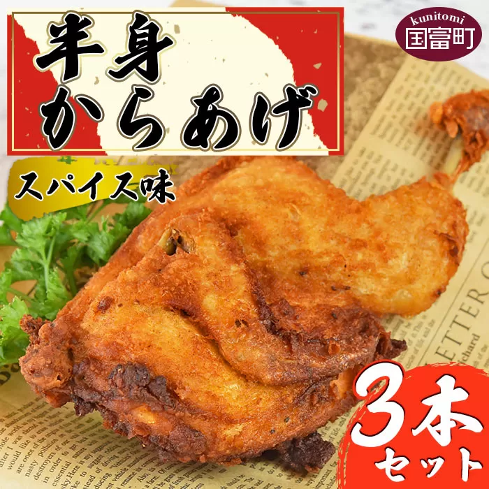 ＜半身からあげ（スパイス味）3本セット＞準備でき次第翌々月までに順次発送