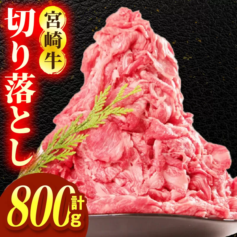 宮崎牛切り落とし 合計800g お肉 肉 牛肉 宮崎牛 焼肉 小分け パック 冷凍 肉じゃが 牛丼 記念日 誕生日 お祝い ギフト 贈答 お取り寄せ