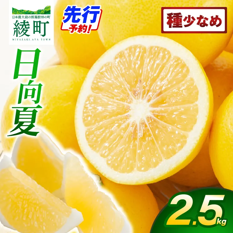 【先行受付】初春の旬「日向夏」種が少ない 2.5kg 果物 フルーツ くだもの 柑橘 フルーツサンド おやつ スイーツ デザート ジャム おすすめ ギフト 贈り物 贈答 プレゼント おすそ分け お返し 宮崎県 綾町 送料無料【JA綾町】_A0114-242